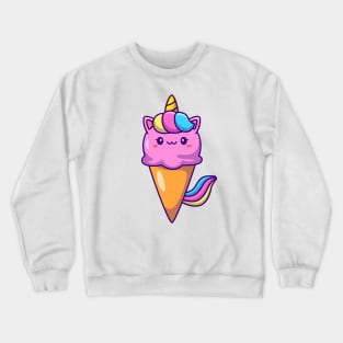 Cute Unicorn Ice Cream Crewneck Sweatshirt